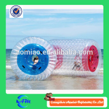 Beach sport game inflatable water running ball, hot sell orb wheel custom water roller for sale